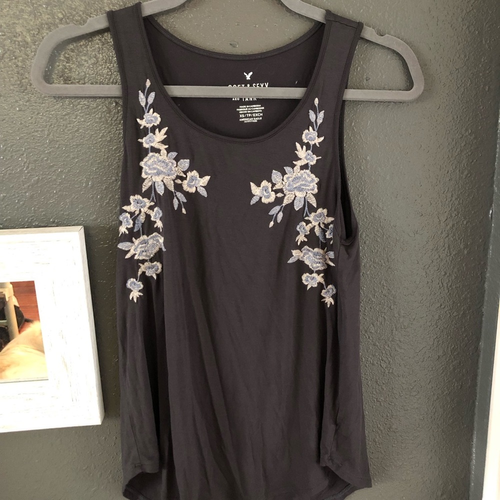 Embroidered tank top